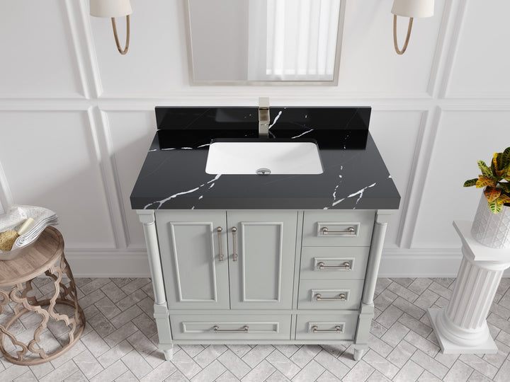 Aberdeen 36 in. W x 22 in. D Center Sink Bathroom Vanity - photo 7