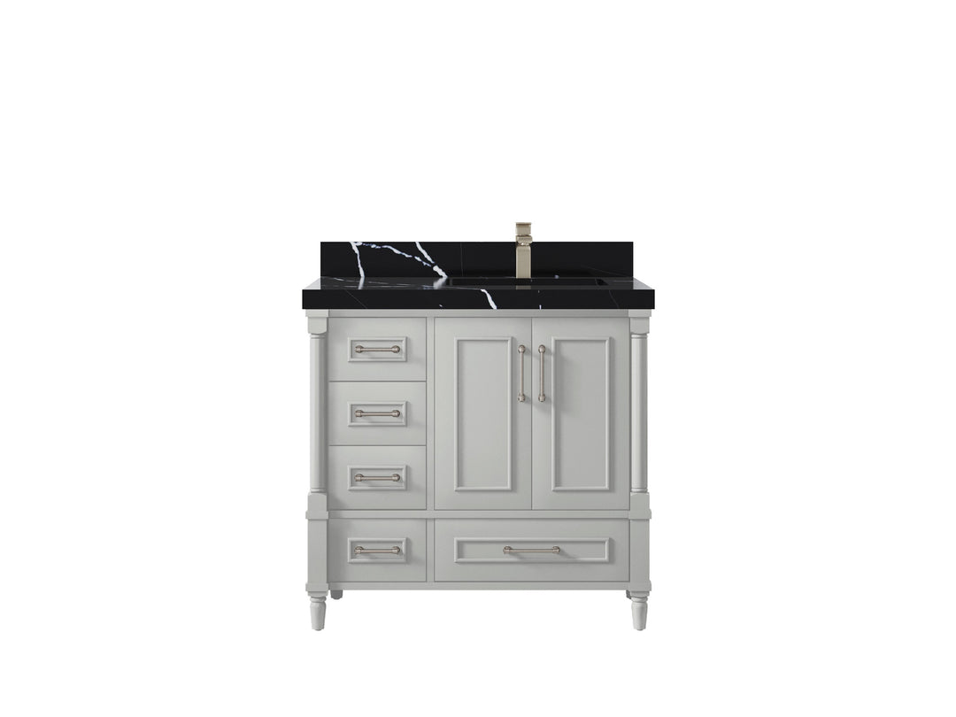 Aberdeen 36 in. W x 22 in. D Right Offset Sink Bathroom Vanity