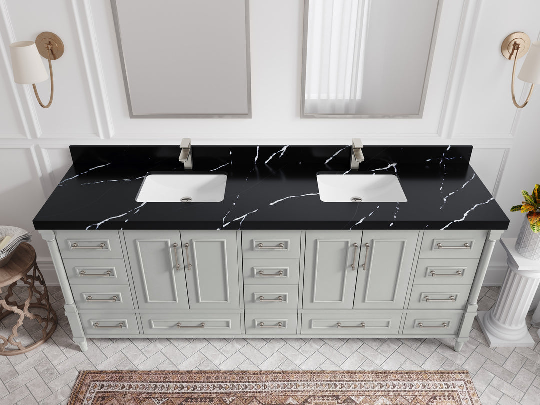 Aberdeen 84 in. W x 22 in. D Double Sink Bathroom Vanity