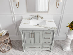 Aberdeen 36 in. W x 22 in. D Center Sink Bathroom Vanity - photo 9
