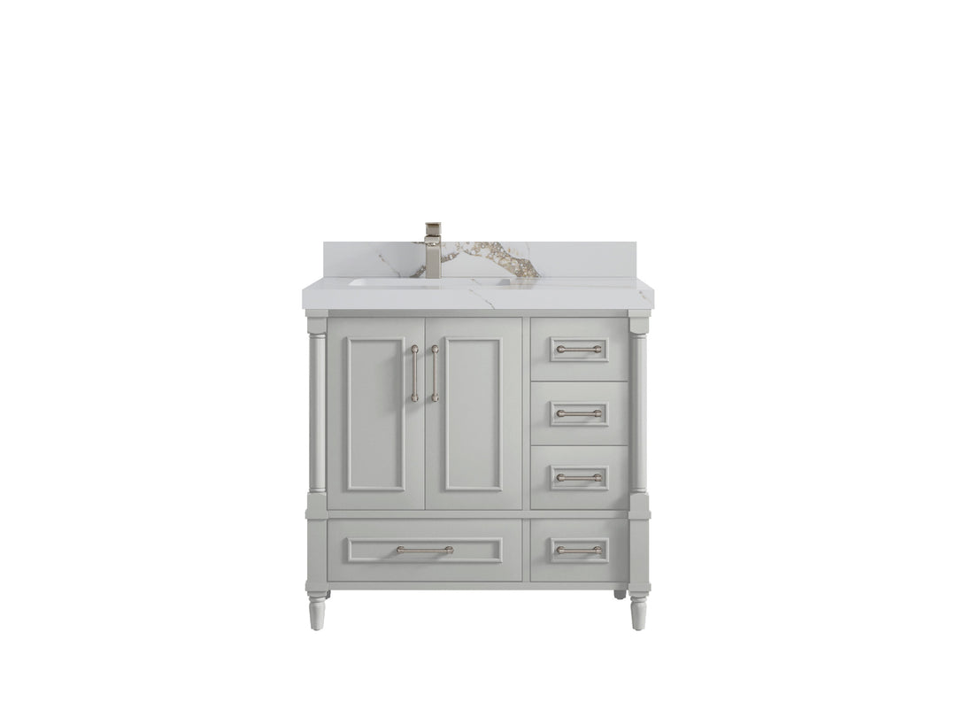 Aberdeen 36 in. W x 22 in. D Left Offset Sink Bathroom Vanity