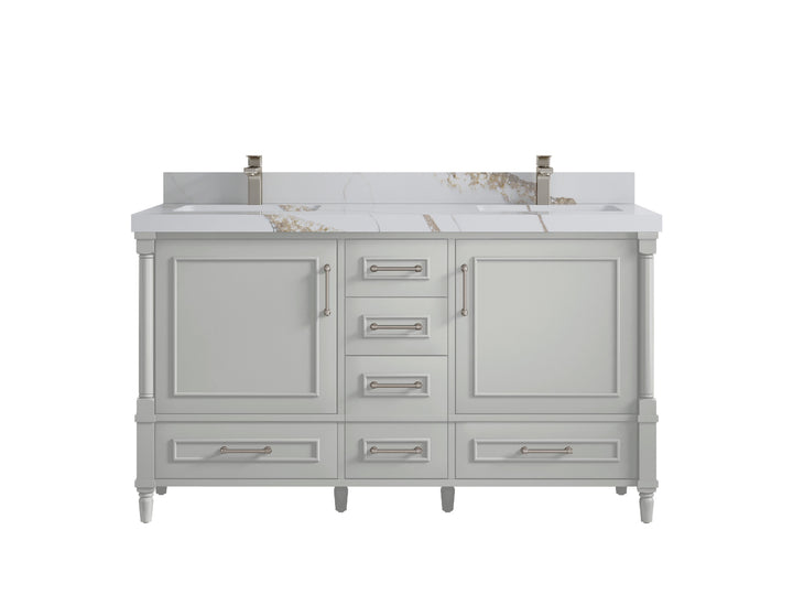 Aberdeen 60 in. W x 22 in. D Double Sink Bathroom Vanity - photo 14