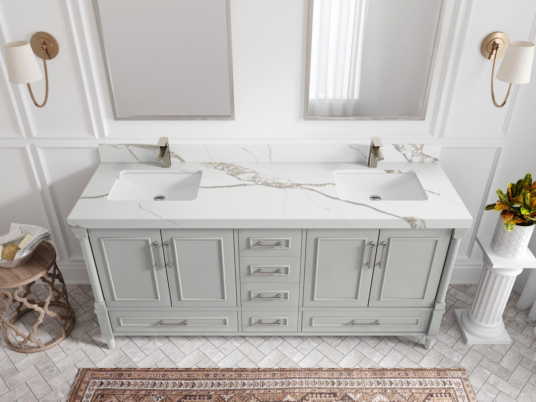 Aberdeen 72 in. W x 22 in. D Double Sink Bathroom Vanity