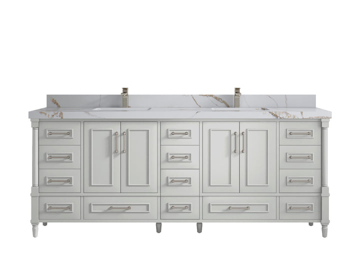 Aberdeen 84 in. W x 22 in. D Double Sink Bathroom Vanity - photo 10