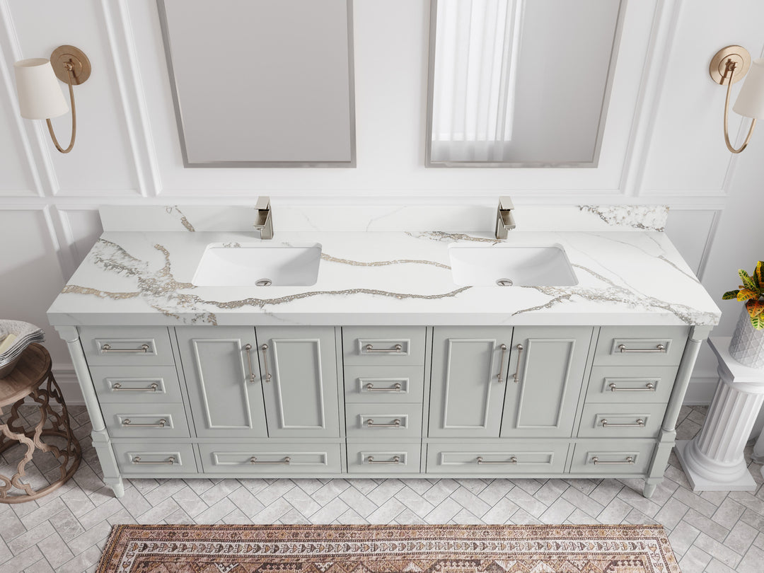 Aberdeen 84 in. W x 22 in. D Double Sink Bathroom Vanity