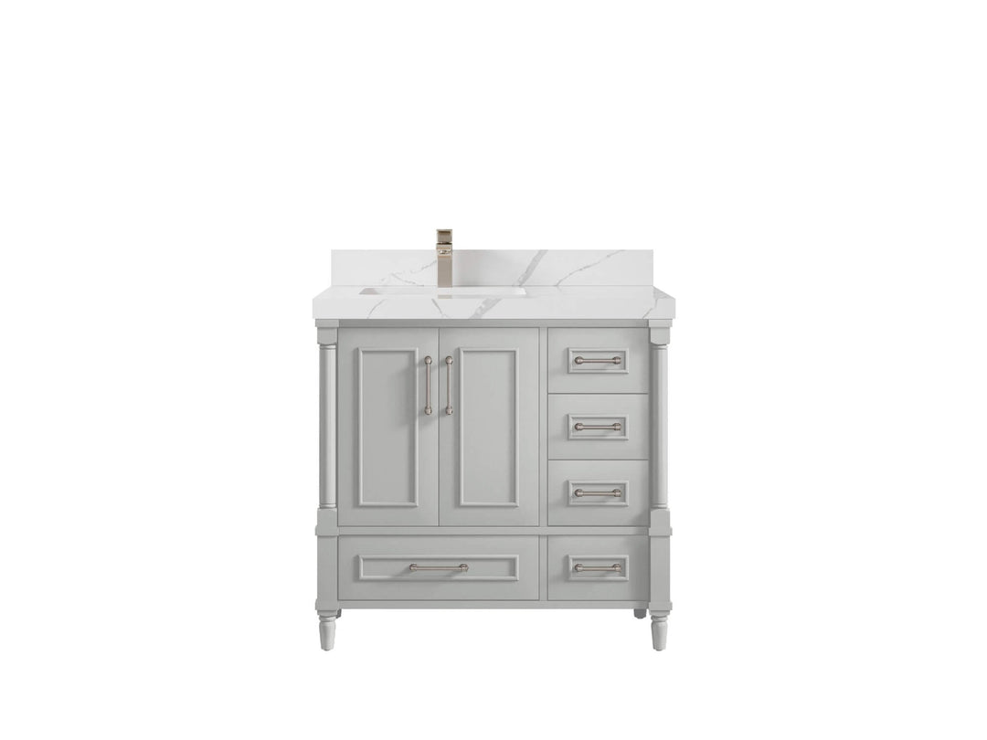 Aberdeen 36 in. W x 22 in. D Left Offset Sink Bathroom Vanity