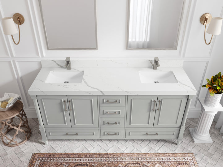 Aberdeen 72 in. W x 22 in. D Double Sink Bathroom Vanity - photo 12