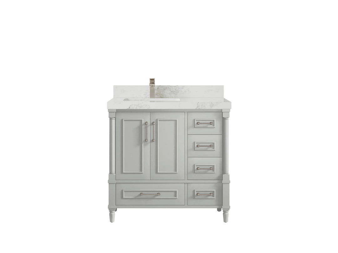 Aberdeen 36 in. W x 22 in. D Left Offset Sink Bathroom Vanity
