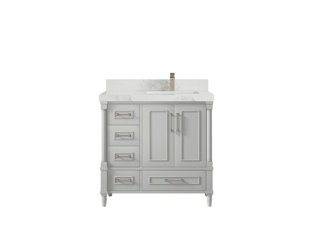 Aberdeen 36 in. W x 22 in. D Right Offset Sink Bathroom Vanity