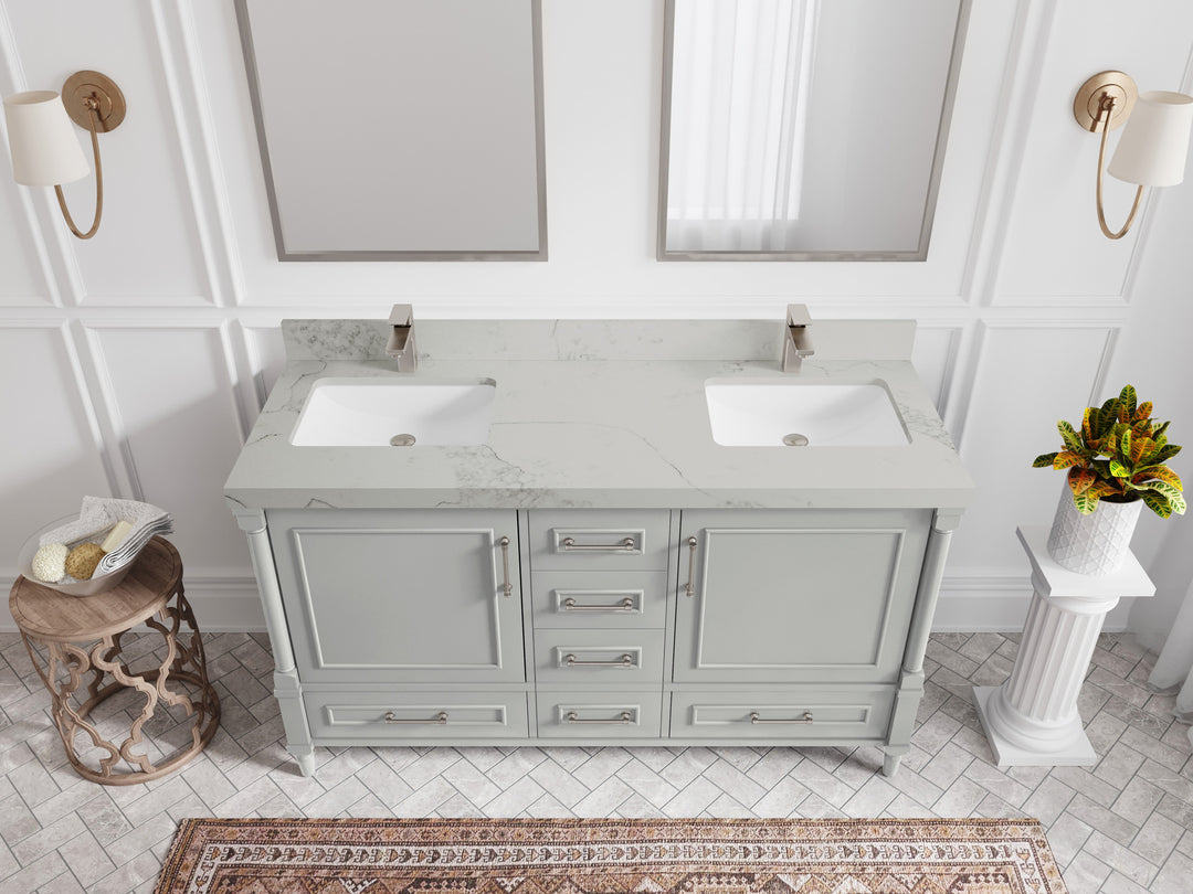 Aberdeen 60 in. W x 22 in. D Double Sink Bathroom Vanity