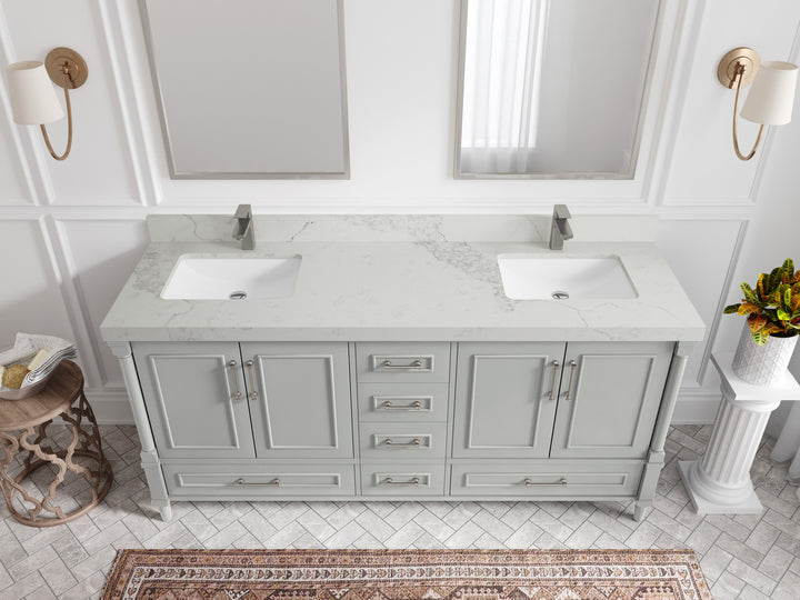 Aberdeen 72 in. W x 22 in. D Double Sink Bathroom Vanity - photo 14