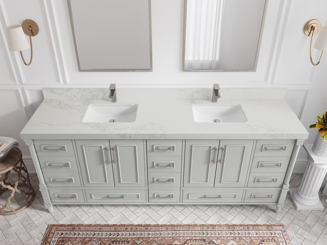 Aberdeen 84 in. W x 22 in. D Double Sink Bathroom Vanity