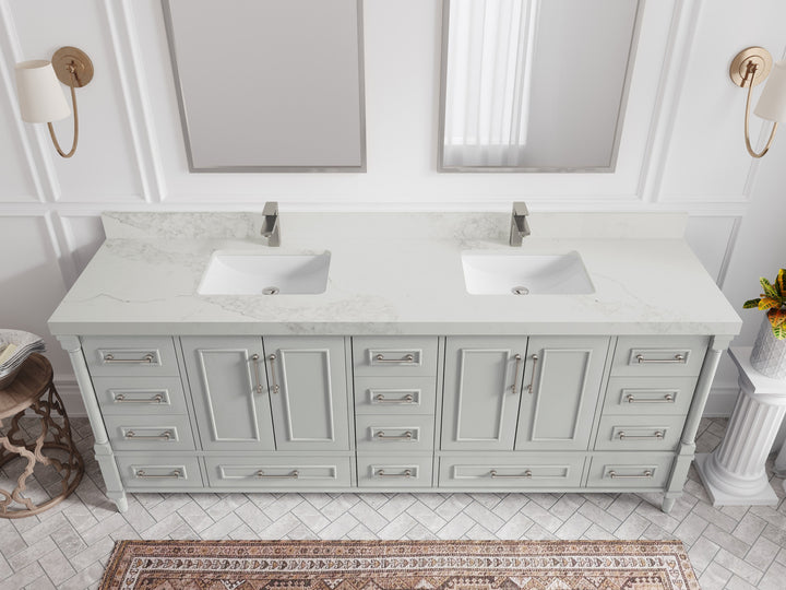 Aberdeen 84 in. W x 22 in. D Double Sink Bathroom Vanity - photo 13