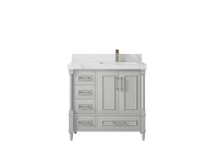 Aberdeen 36 in. W x 22 in. D Right Offset Sink Bathroom Vanity - photo 14