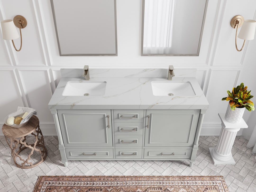 Aberdeen 60 in. W x 22 in. D Double Sink Bathroom Vanity