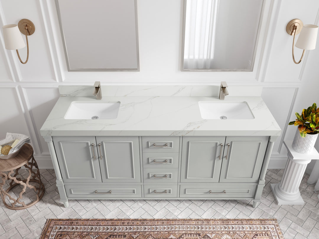 Aberdeen 72 in. W x 22 in. D Double Sink Bathroom Vanity