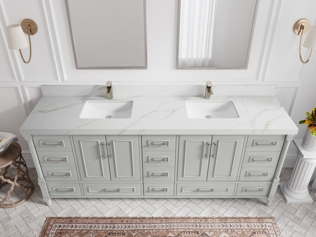 Aberdeen 84 in. W x 22 in. D Double Sink Bathroom Vanity