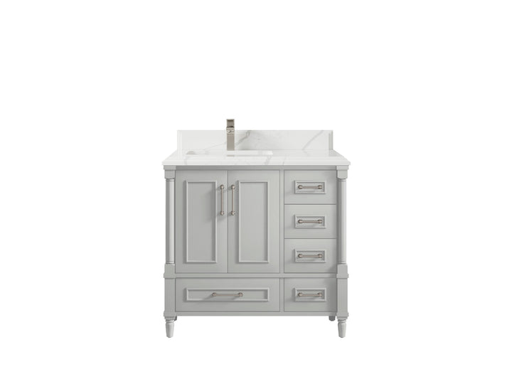 Aberdeen 36 in. W x 22 in. D Left Offset Sink Bathroom Vanity - photo 22