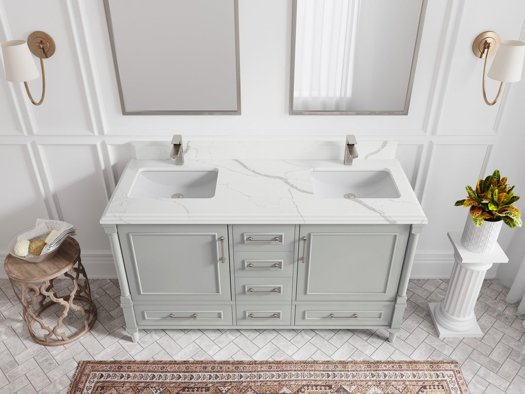 Aberdeen 60 in. W x 22 in. D Double Sink Bathroom Vanity