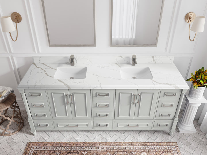 Aberdeen 80 in. W x 22 in. D Double Sink Bathroom Vanity - photo 22