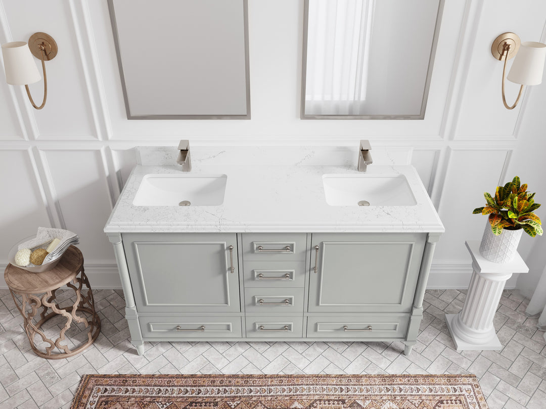 Aberdeen 60 in. W x 22 in. D Double Sink Bathroom Vanity