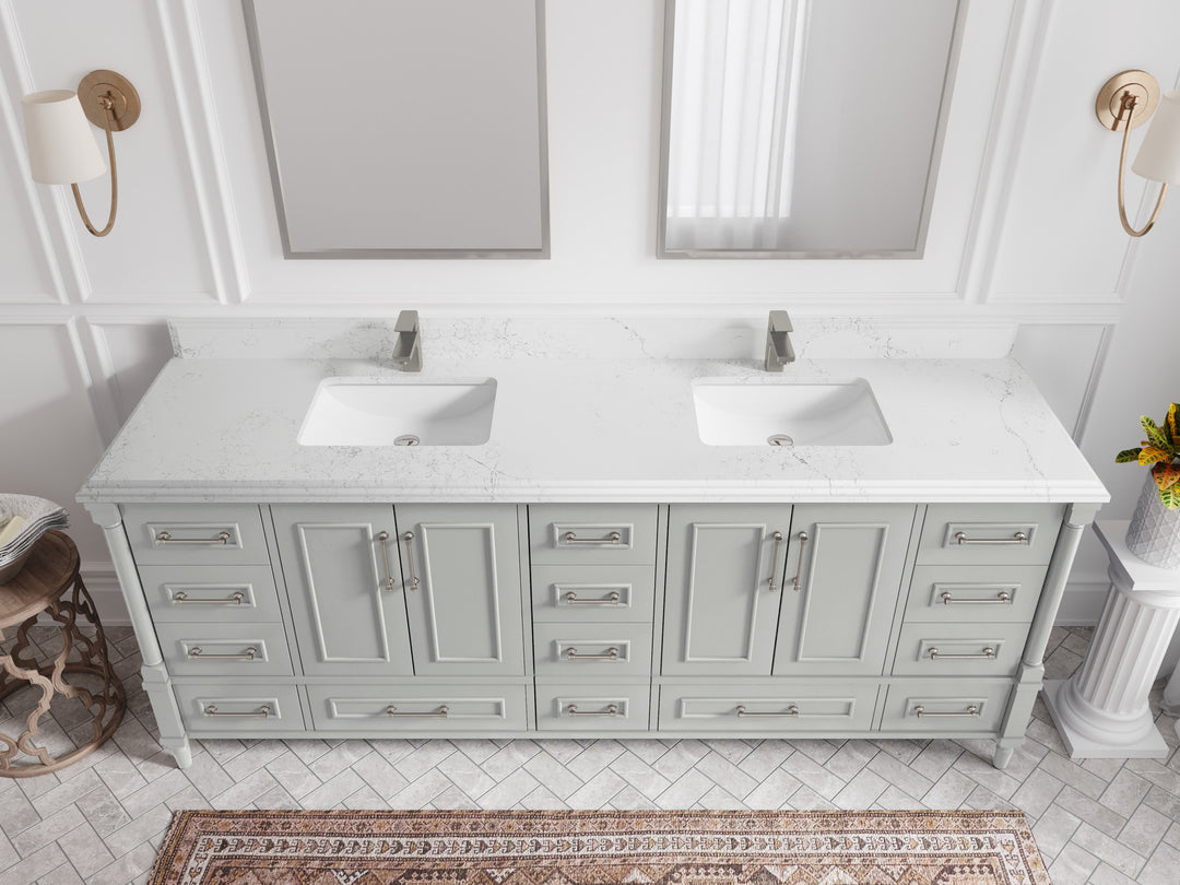 Aberdeen 84 in. W x 22 in. D Double Sink Bathroom Vanity