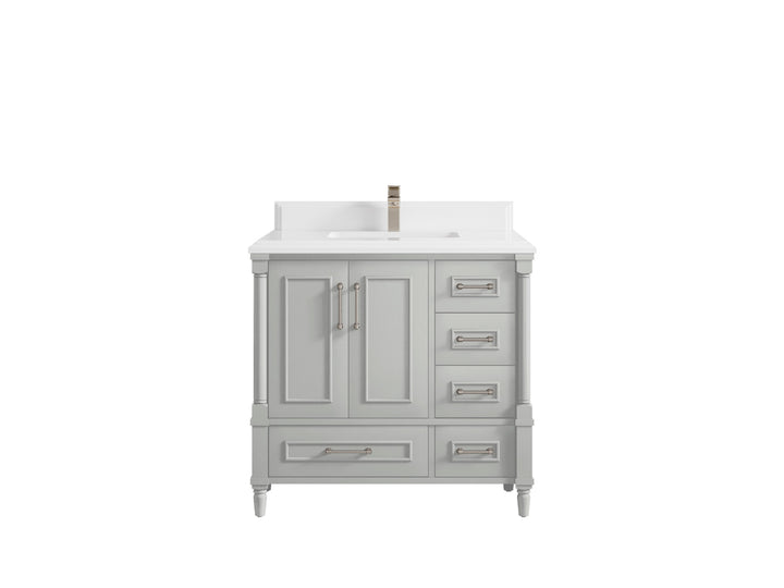 Aberdeen 36 in. W x 22 in. D Center Sink Bathroom Vanity - photo 26