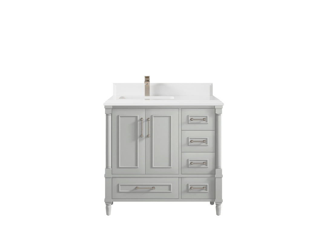 Aberdeen 36 in. W x 22 in. D Left Offset Sink Bathroom Vanity