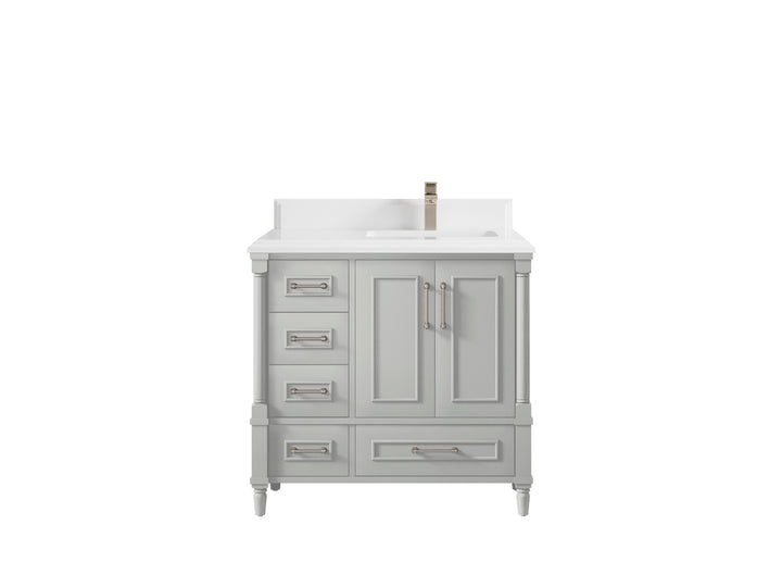 Aberdeen 36 in. W x 22 in. D Right Offset Sink Bathroom Vanity - photo 24