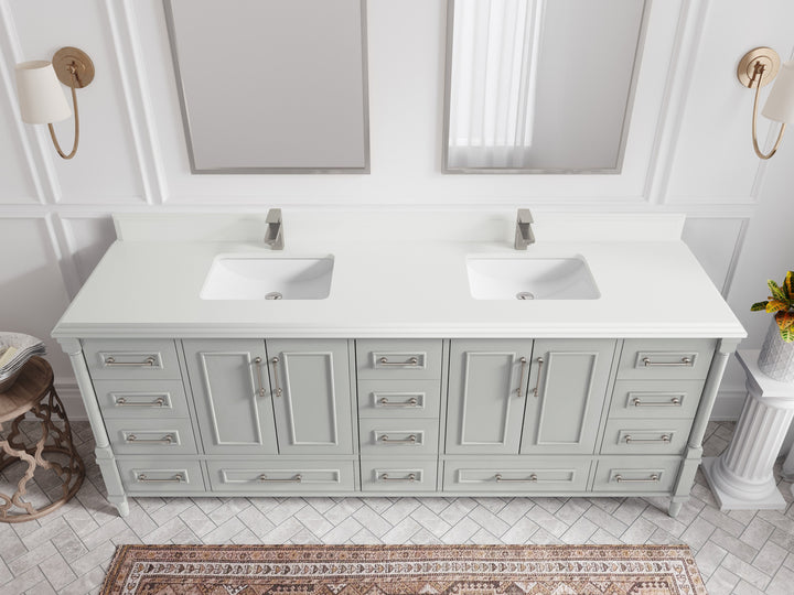 Aberdeen 84 in. W x 22 in. D Double Sink Bathroom Vanity - photo 25