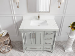 Aberdeen 36 in. W x 22 in. D Center Sink Bathroom Vanity - photo 27