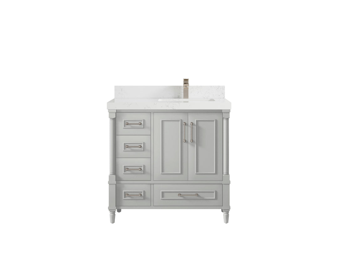 Aberdeen 36 in. W x 22 in. D Right Offset Sink Bathroom Vanity