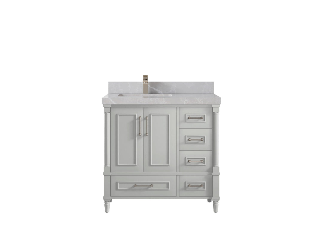 Aberdeen 36 in. W x 22 in. D Left Offset Sink Bathroom Vanity
