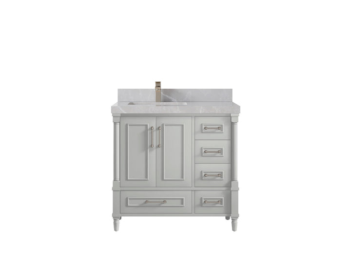 Aberdeen 36 in. W x 22 in. D Left Offset Sink Bathroom Vanity - photo 30