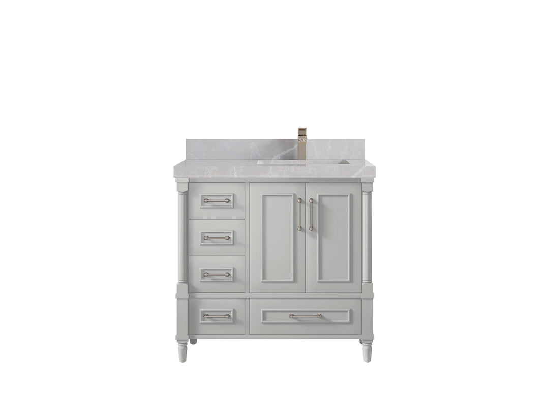 Aberdeen 36 in. W x 22 in. D Right Offset Sink Bathroom Vanity