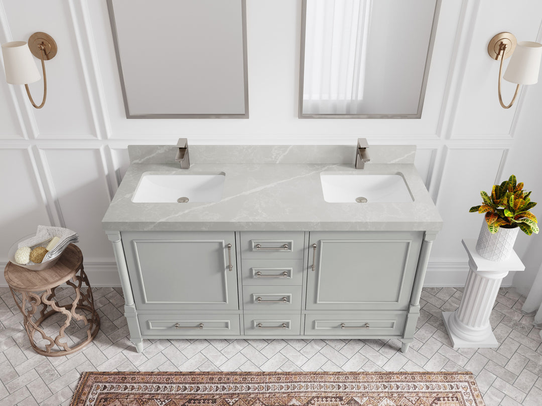 Aberdeen 60 in. W x 22 in. D Double Sink Bathroom Vanity