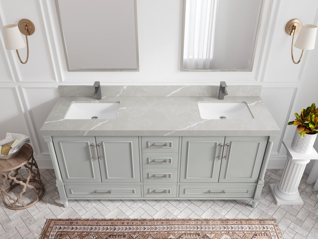 Aberdeen 72 in. W x 22 in. D Double Sink Bathroom Vanity