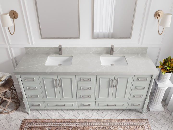 Aberdeen 80 in. W x 22 in. D Double Sink Bathroom Vanity - photo 30