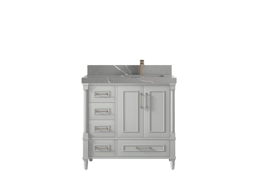 Aberdeen 36 in. W x 22 in. D Right Offset Sink Bathroom Vanity