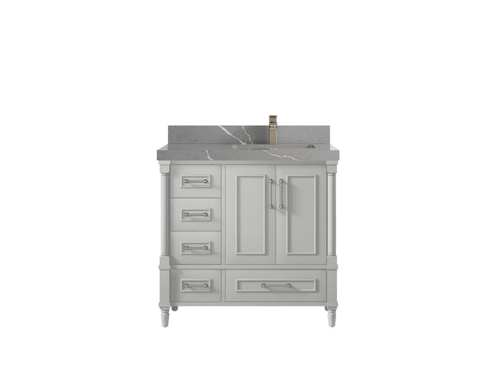 Aberdeen 36 in. W x 22 in. D Right Offset Sink Bathroom Vanity - photo 30