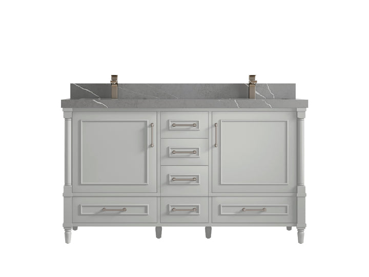 Aberdeen 60 in. W x 22 in. D Double Sink Bathroom Vanity - photo 32