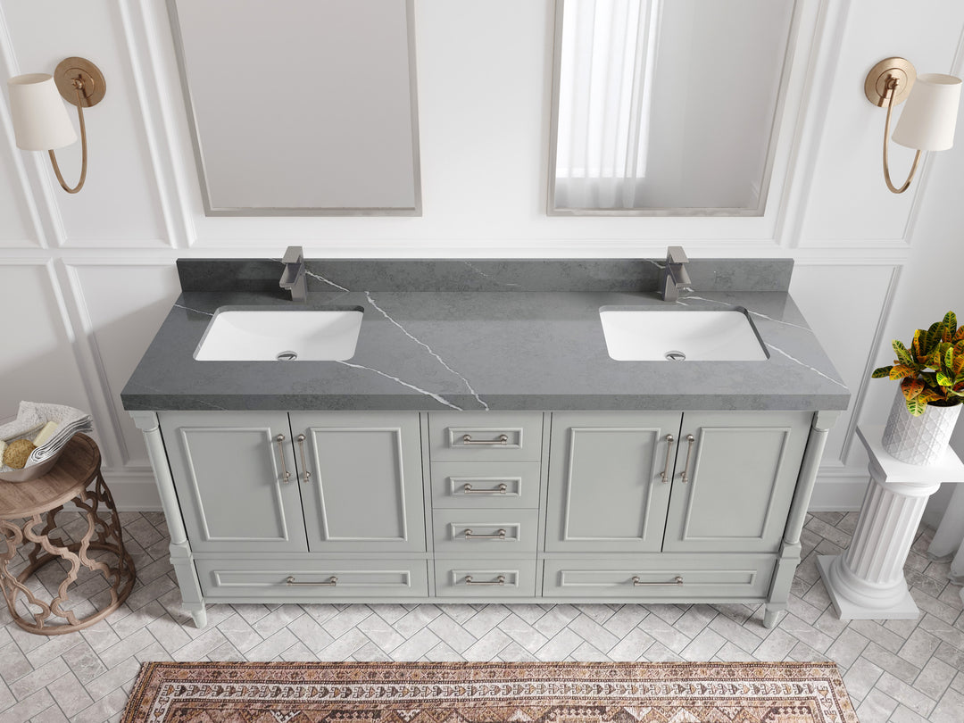 Aberdeen 72 in. W x 22 in. D Double Sink Bathroom Vanity