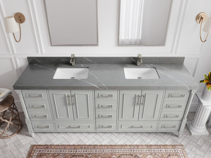 Aberdeen 84 in. W x 22 in. D Double Sink Bathroom Vanity - photo 31