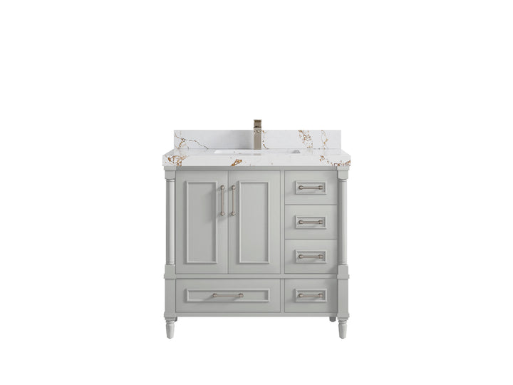Aberdeen 36 in. W x 22 in. D Center Sink Bathroom Vanity - photo 34