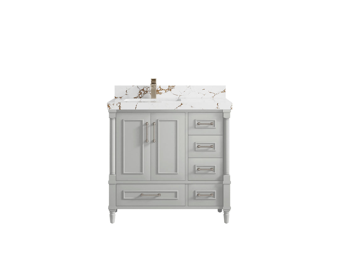 Aberdeen 36 in. W x 22 in. D Left Offset Sink Bathroom Vanity