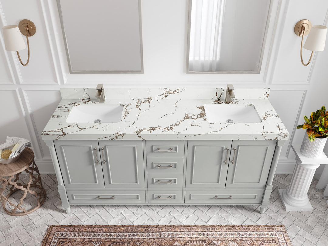 Aberdeen 72 in. W x 22 in. D Double Sink Bathroom Vanity