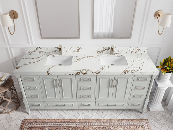 Aberdeen 80 in. W x 22 in. D Double Sink Bathroom Vanity - photo 34