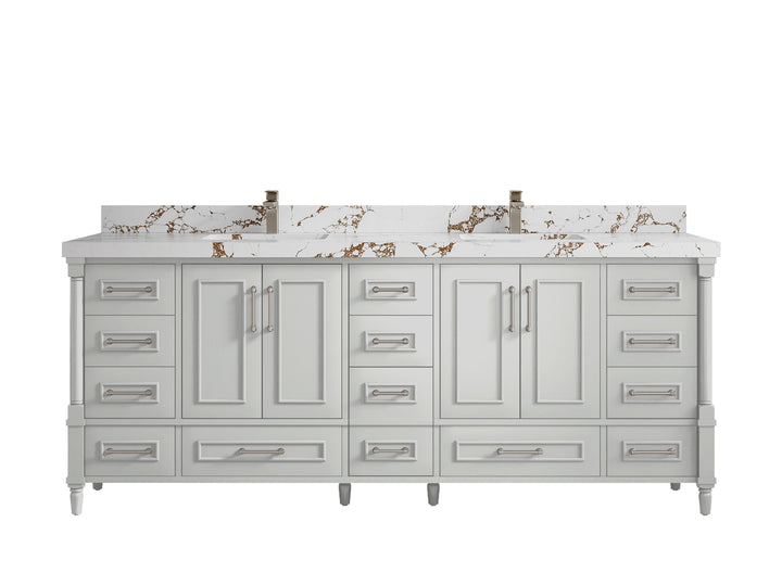 Aberdeen 84 in. W x 22 in. D Double Sink Bathroom Vanity - photo 34