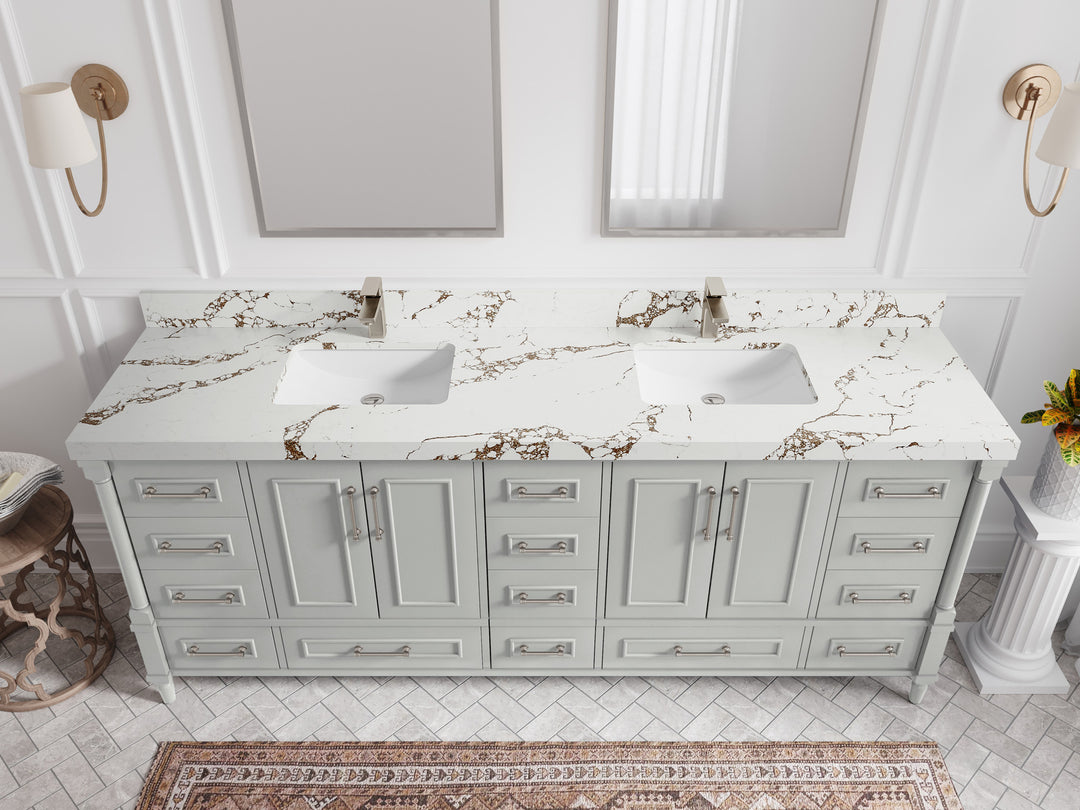 Aberdeen 84 in. W x 22 in. D Double Sink Bathroom Vanity