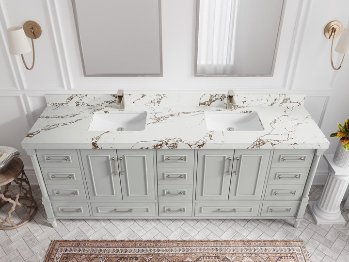 Aberdeen 84 in. W x 22 in. D Double Sink Bathroom Vanity - photo 33